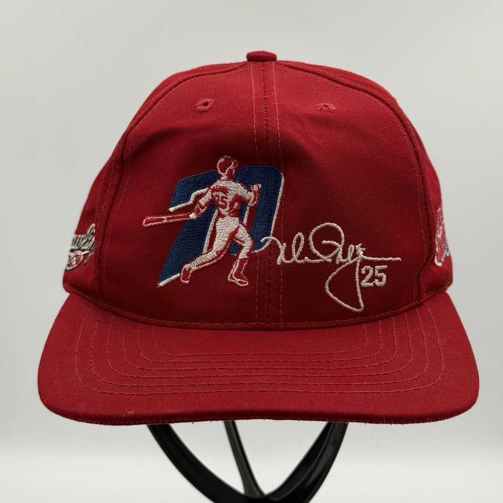 Rawlings Baseball Cap Mens Snapback Red Cracker‎ Jack Commemorative Hat USA Made